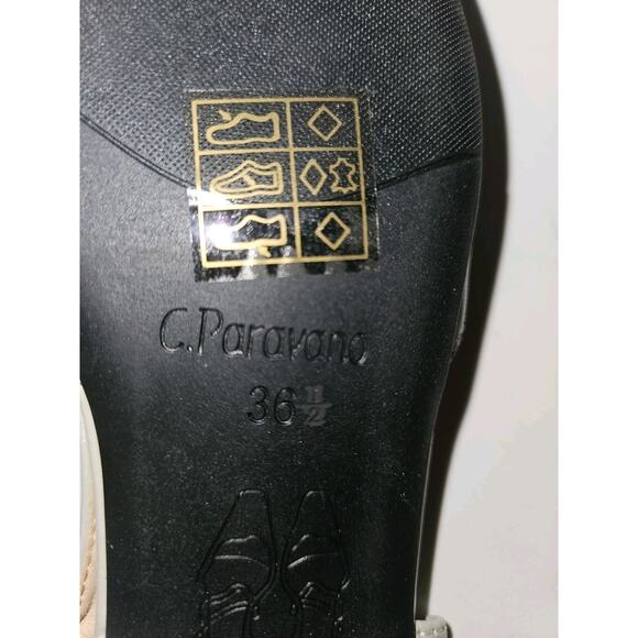 New C.Paravano Women's Pointed Toe Slingback Low Heel Gray Size 6/36.5 $125 - Picture 9 of 10